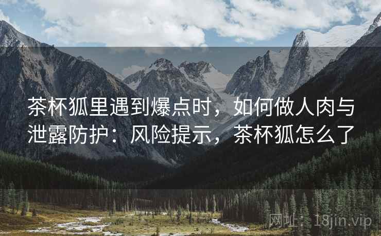 茶杯狐里遇到爆点时，如何做人肉与泄露防护：风险提示，茶杯狐怎么了