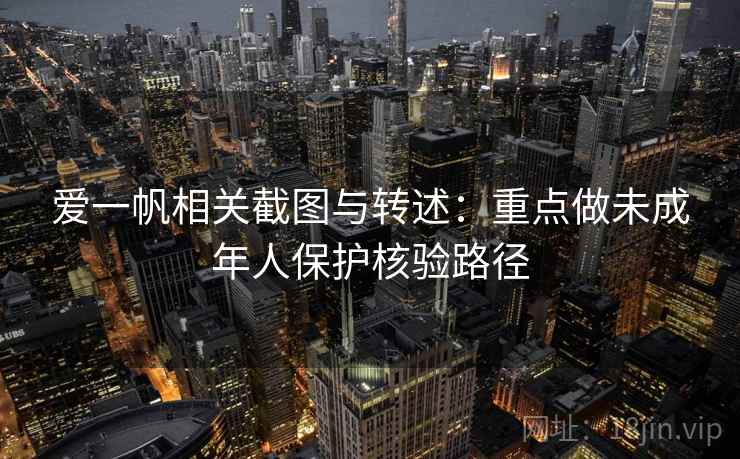 爱一帆相关截图与转述：重点做未成年人保护核验路径
