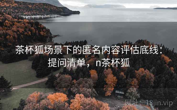 茶杯狐场景下的匿名内容评估底线：提问清单，n茶杯狐