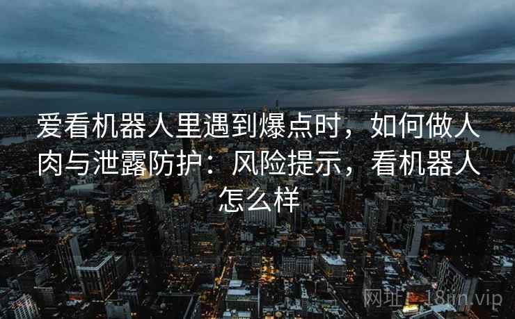 爱看机器人里遇到爆点时，如何做人肉与泄露防护：风险提示，看机器人怎么样